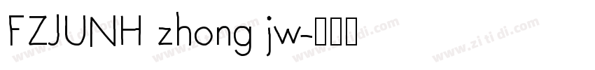 FZJUNH zhong jw字体转换